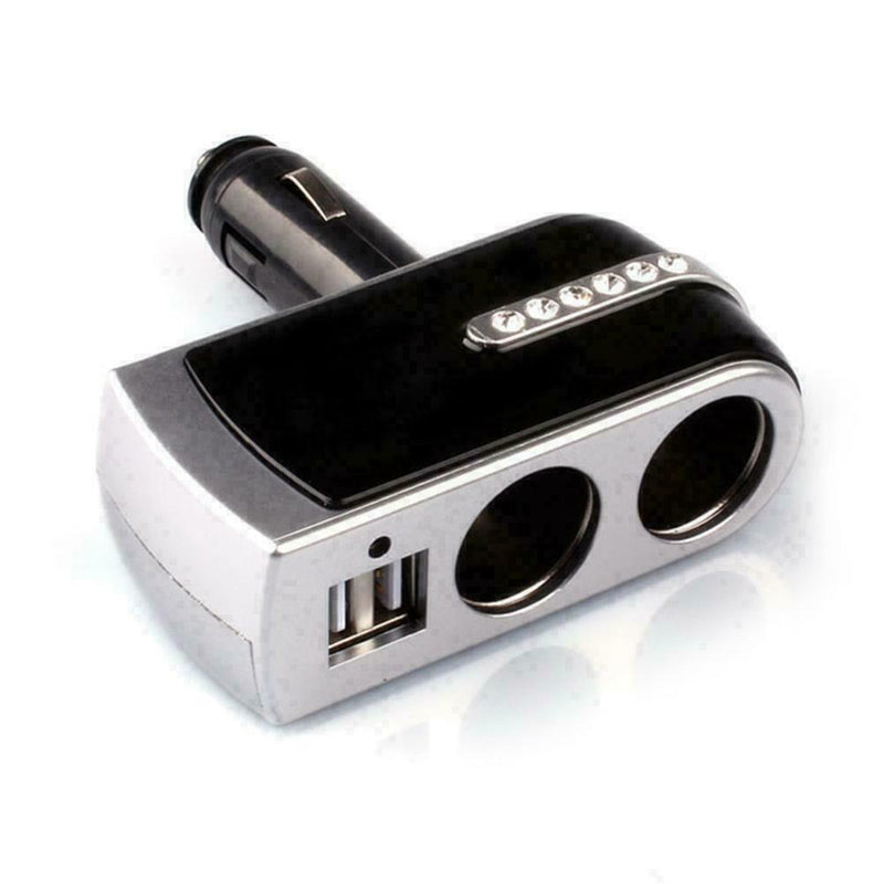 Dual USB 2 Way Car Cigarette Lighter Socket Splitter Charger Adapter New DC U0F9
