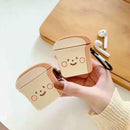 Unique Toast Bread Pattern Protective Case Soft Silicone Cover for Airpods 1/2