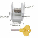 6 Pieces Adjustable Sliding Window Locks Stops Aluminum Alloy Door Frame Se K4H9