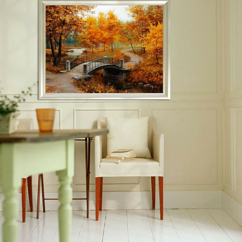 40x30cm Autumn Scenery DIY Paint By Numbers Oil Painting Kit Canvas