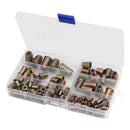 100pcs Zinc Alloy Thread for Wood Insert Nut Flanged Hex Drive Head Nuts