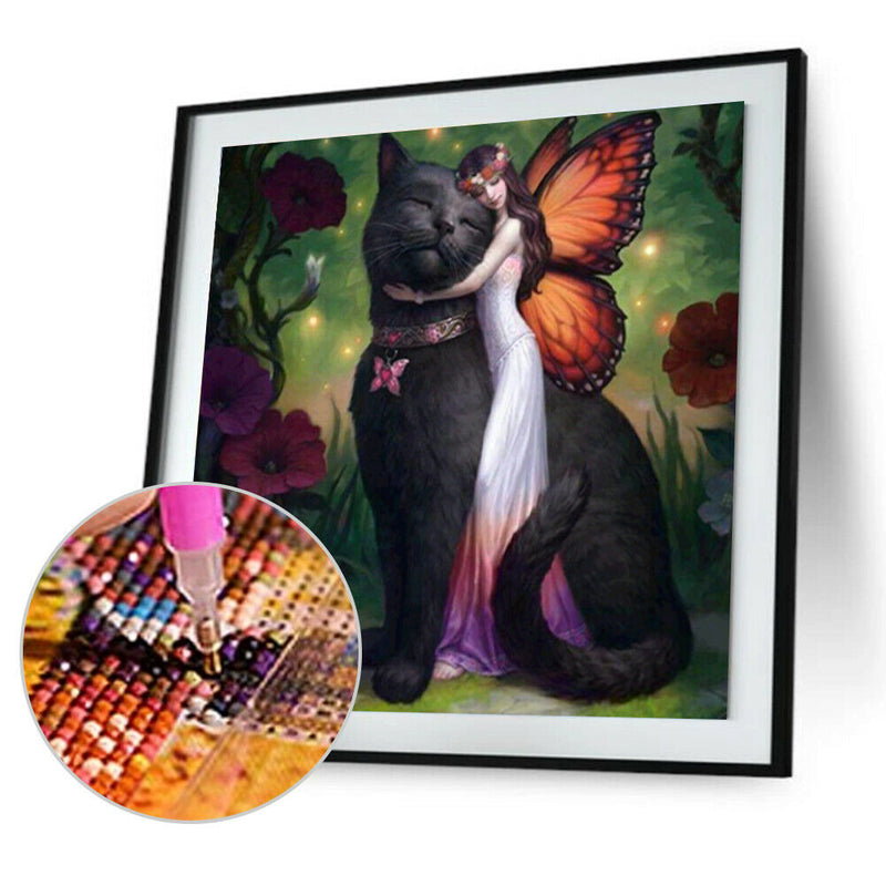 Beauty Cat 5D Diamond Painting Embroidery DIY Cross Stitch Home Decor Gifts