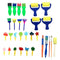 31pcs Painting Kits Sponge Paint Brushes Apron for DIY Early Learning