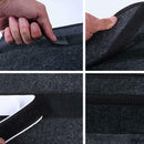 Trunk Organizer Felt Cloth Foldable Car SUV Storage Bag Cargo Box Dark Gray