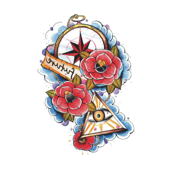 Body Art Makeup Triangle Eyes Tattoo Waterproof Temporary Tattoo Stickers@JC! Kw