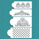 4X/Set DIY Lace Flowers Cake Stencil Fondant Side Mold Baking Decorating Tool OZ