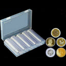 100pcs 30mm Coin Storage Box Clear Plastic Round Display Case Album Cap sules