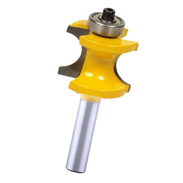 2pcs 8mm Shank Half Round Bearing Bullnose Router Bit Set Carbide Tipped Round