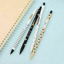 Automatic Pen Cute Black and White Dots Plastic Mechanical Pencil 0.5mm X5L New