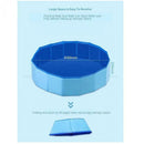 1pc Pet Swimming Pool Foldable Portable Pet Pool Non-slip Bottom for Dogs Blue