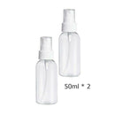 2pcs 50ml Portable Transparent Empty Mini Refillable Cosmetic Spray Bottles