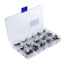 75pcs Fishing Rod Guides Tip Rings Set Rod Repair Kit DIY Eye Ring with Box
