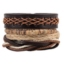 Unisex Fashion Vintga Brand Handmade Woven Wooden Beads Bracelet A