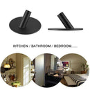 Sticky hook, self-adhesive black wall-mounted hook for key robe towel, stai T9A6