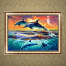 5D DIY Dolphins Diamond Painting Cross Stitch Embroidery Gift Needlework