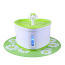 2L USB LED Pet Auto Water Dispenser Mat Dog Cat Drinking Bowl Pad (Green) A