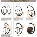 Detachable Wig Holder Hanger Organizer Stand Stable Household Black Portable