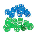 20pcs Acrylic Six Sided D6 Spot Dice for D&D TRPG Party Board Game Toys