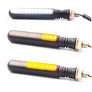 Yellow Flowing LED Turn Indicator+Red Flash Brake Light for Motorcycle Acc