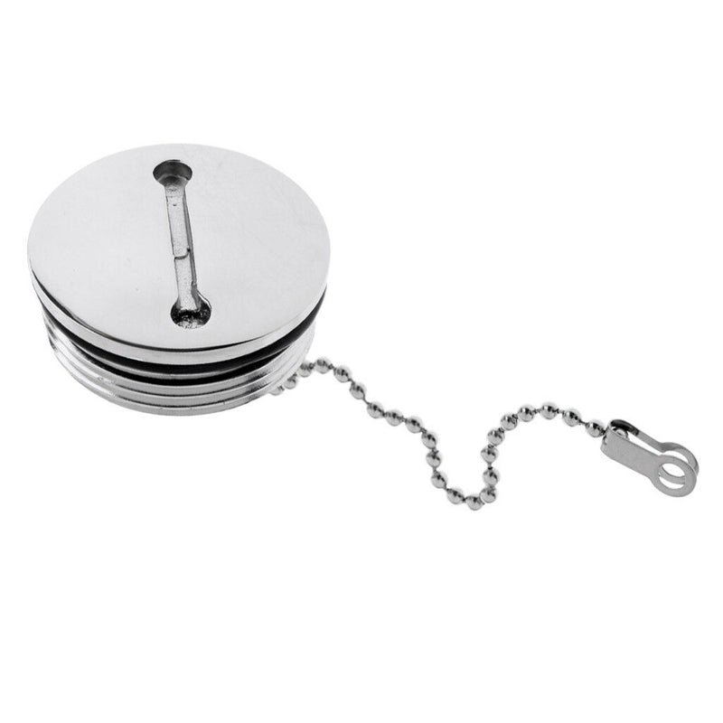 3x Boat Deck Filler Replacement Cap Chain Stainless Steel Fuel Water Gas