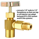 3 Pcs R134A Refrigerant Dispenser Thread Valve Bottle Opener with Tank Adap