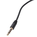 3.5mm Male to 3.5mm Female 4 Pole Adapter Converter Audio Cable Black X2B3