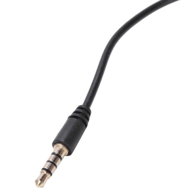 3.5mm Male to 3.5mm Female 4 Pole Adapter Converter Audio Cable Black X2B3