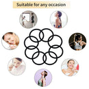 120pcs Elastic Rubber Band Black Women Hair Rope Ties Kids Ponytail Holder