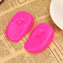 2pcs Salon Hair Dye Ear Covers Earmuffs Prevent from Stain (Rose Red)