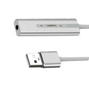 1 Piece USB Stereo Audio Adapter With 3.5 Mm TRRS External Stereo Sound Card