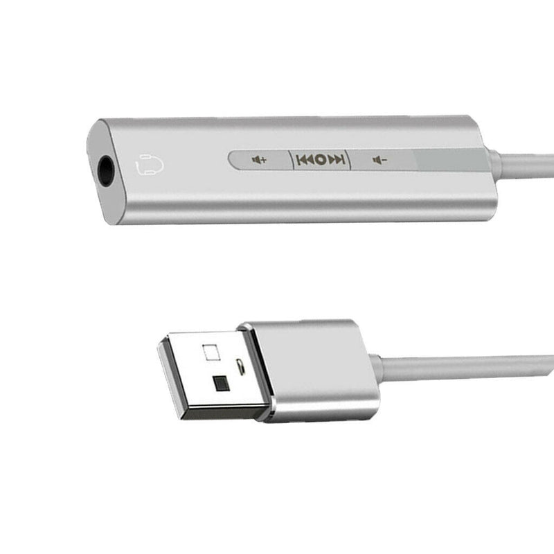 1 Piece USB Stereo Audio Adapter With 3.5 Mm TRRS External Stereo Sound Card