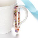 linked bangle bracelet Cubic Zirconia chain fashion Women gift Bridal, 18CM