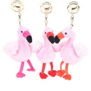 New Fluffy Flamingo Pendant Key Chains Plush Car Bag Key chain  3C