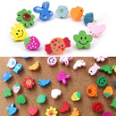 50xMulti-Coloured Cartoon Assorted Push Pins Drawing Cork Board Office Supply lj