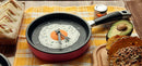 Fried Egg Frying Pan Wall CLOCK Novelty Cutlery Kitchen Cafe DIY Decoration Red