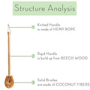 Updated Modern Version Toilet Bowl Brush, Natural Coconut Fiber Brush Head