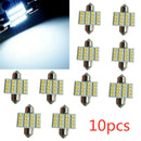 10pcs White 31mm 16 LED SMD Festoon Dome Car Bulb 3021 3022 DE3175 Light Lamp