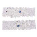 2pcs/set Women Wedding Leg Ring Garter White Lace Bride Garters Belt Fashion  Gw