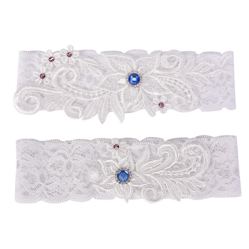 2pcs/set Women Wedding Leg Ring Garter White Lace Bride Garters Belt Fashion  Gw