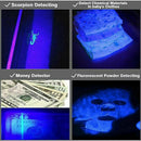 3.7V LED UV Flashlight Zoomable Lantern UV Torch Outdoor Lighting 5 Modes