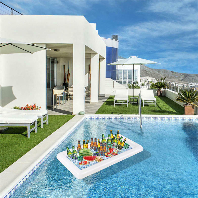 Swimming Pool Floating Tables For Alcohol Beer Drinks Holder Ice Water KTT