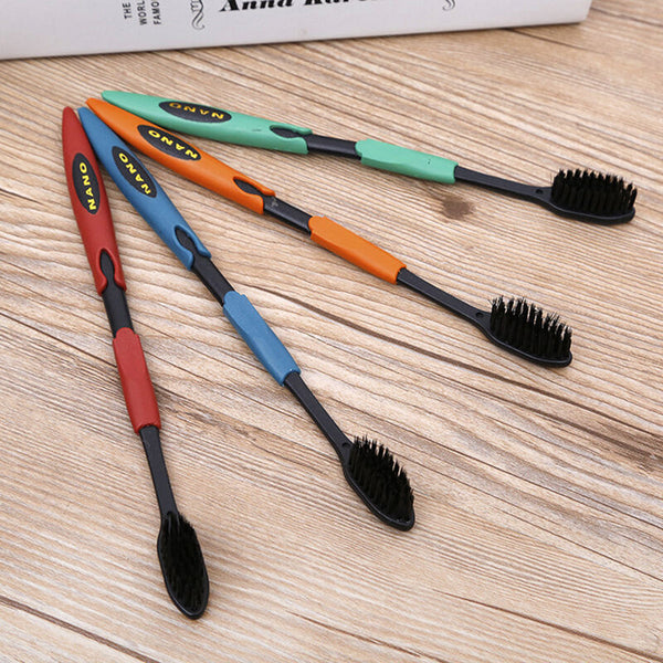 4 Pcs Bamboo Ultra Oral Dental Soft Care Charcoal Toothbrush Nano-Brush-Healt