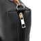 Portable Casual Women Leather Mini Sling Pure Messenger Bags (Black)