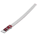 Adjustable PU leather Red Leopard collar for dogs cats size XS