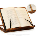 Foldable Recipe Book Stand,Wooden Frame Reading Bookshelf,Tablet Pc Support