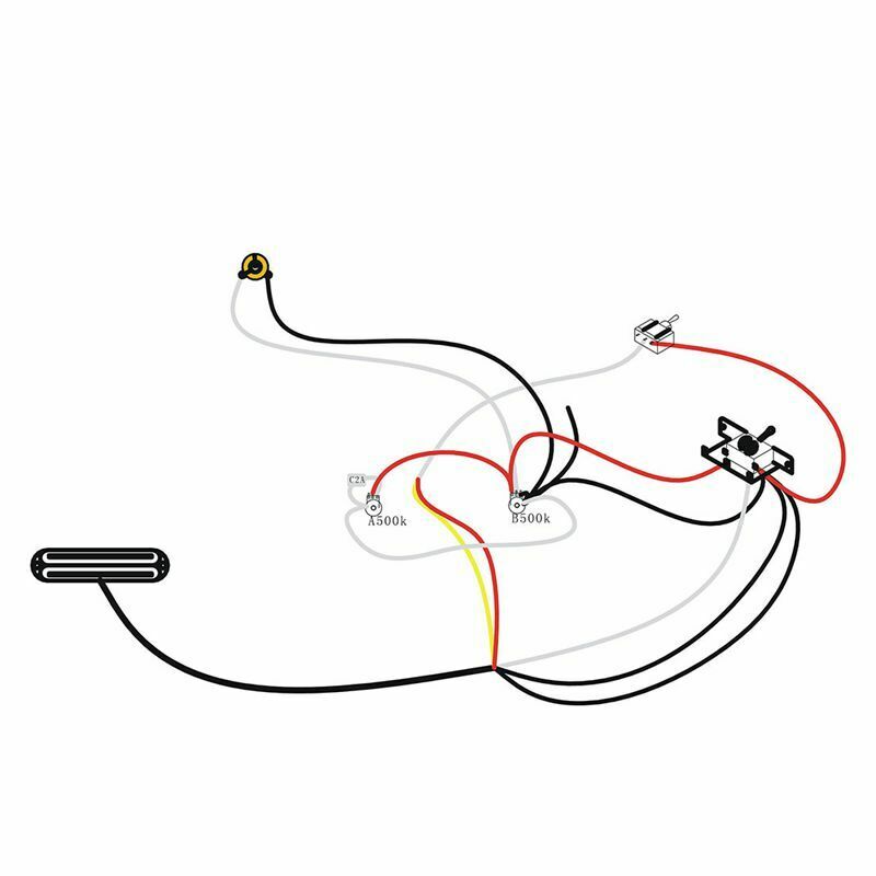 Fastmusic Belcat Guitar Hot Rails Pickup for ST Parts Ferrite Mini Humbucke