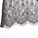 3 Yard Black Eyelash Lace Trim Flower Embroidered DIY Bridal Dress Clothing