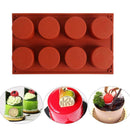 8 Holes Round Silicone Cake Mold Handmade Baking Cupcake Soap Maker Mold