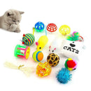 14Pcs/set Creative Pet Cat Toys Set Mice Balls Catnip Pet Kitten Play Ball N6J1