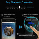 Bluetooth FM Transmitter Charger, Wireless Radio Transmitter Car Kit Adapte